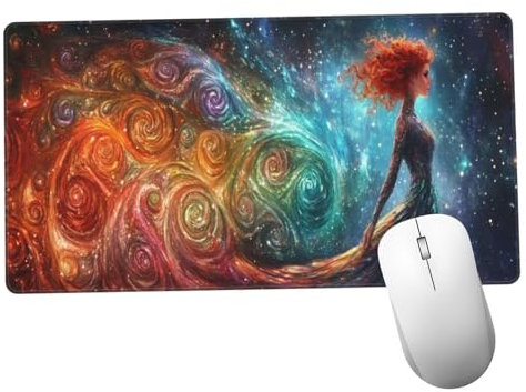 Color Alfombrilla Ratón 700x400x3mm Alfombrilla Raton XXL Grande con Base de Goma Antideslizante, Lavable, Accesorios Gaming Mujer, Ordenador Gamer Regalos, Mouse Pad Gaming Mejora La Velocida Y1332