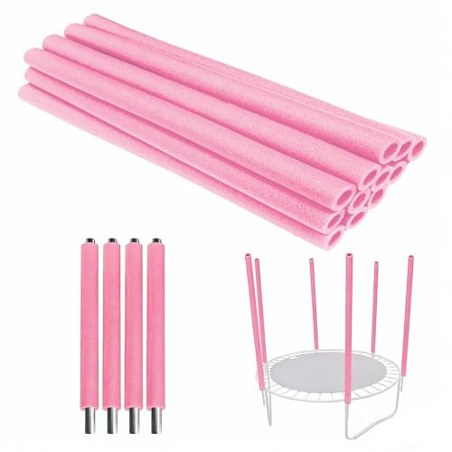 12 piezas de fundas de espuma para poste de trampolín, tubo redondo impermeable de 88 cm / 34,6 pulgadas, funda protectora de resorte para trampolín, funda protectora de espuma para tubo de trampolín