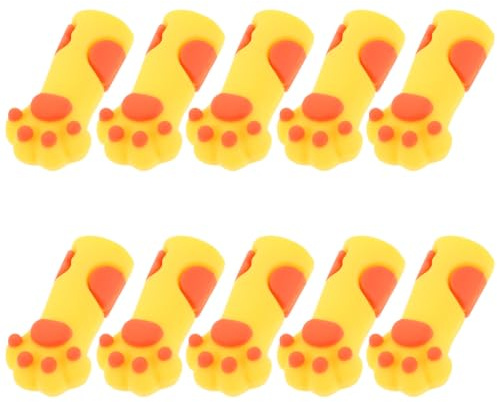 TOVINANNA Fundas de Silicona en Forma de Pata de Gato para Tijeras y Pinzas de Manicura y Pedicura, Reutilizables y Aplicables, 10 Piezas para Rutina de Cuidado de Uñas