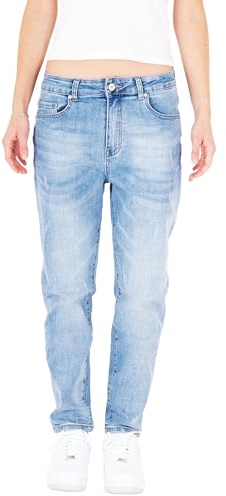 Fraternel Pantalon Jeans Femme Boyfriend Used Bleu Clair L