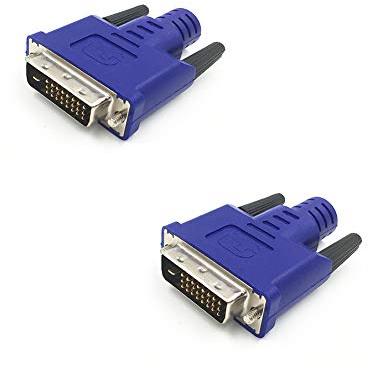 FUERAN DVI Graphics Card Display GPU Detection Monitor DVI Dummy Plug Adapter Fit Headless-2560x1600@60Hz, 2 Pack