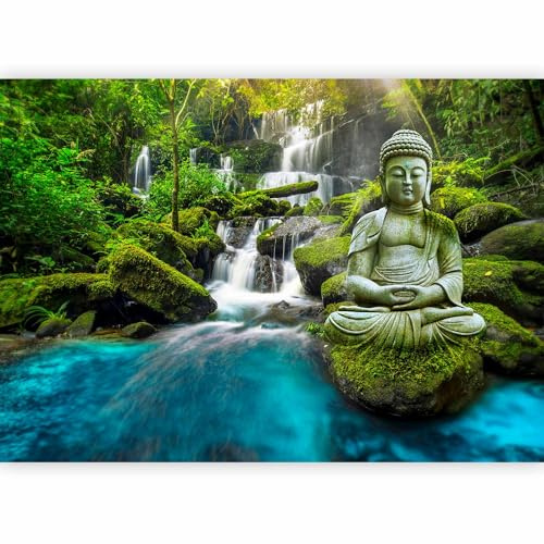 murando Photo Wallpaper 400x280 cm Non-Woven Premium Art Print Fleece Wall | Mural Decoration Poster Picture Design Modern Buddha nature landscape
