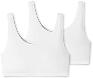 Uncover by Schiesser Damen 2pack Bustier Unterwäsche, Weiss, M