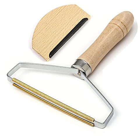 Rasoir Anti Bouloches Lot de 2 Décapant de Peluches, Peigne en Cachemire, Brosse Anti Poil Manuelle pour Soins De Pull Cachemire Vêtements Outil Enlever Boulochesdes Vetements
