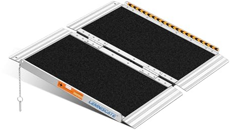 LEMNISCATE Portable Wheelchair Ramp 2FT, Wheelchair Ramps for Home Steps, Non-Slip Handicap Ramp with Handle, Folding Wheel Chair Ramps for Homes Steps, Stairs, Doorways, Scooter, 800LBS Capacity