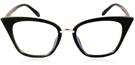iB-iP Damen Retro Katzenaugen Brille Schwarz Leopard Modeglas, Größe: Einheitsgröße, Schwarz