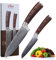 Wakoli Edib 2er Damastmesser Set – kleines & großes Santokumesser (12 / 17 cm) mit VG10-Kern, 67 Lagen Damaststahl, Pakkaholzgriff, in Geschenkbox – Entwickelt in Deutschland