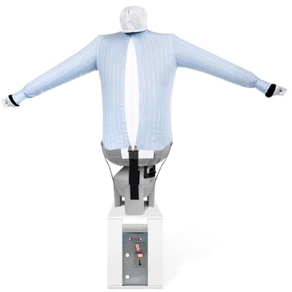 EOLO Stirasciugatore SA17 S SELF INOX Gettoniera Asciuga Automatico Camicie Robot Stira Vestiti Facile Verticale Robot Stiratrice Manichino Professionale Made in Italy Garanzia 5 Anni Efficienza A++