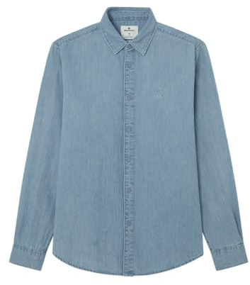 Springfield Camisa para Hombre, Azul Ahumado, L