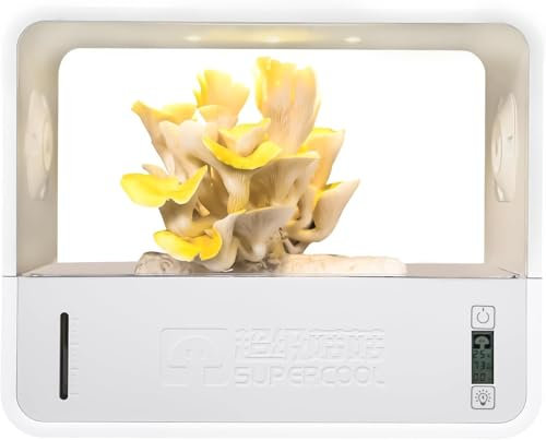 MIDUOLAI Kit De Cultivo De Setas De Interior Incluye Luz para Cultivo De Hongos. Sistema De Aire Fresco, Temperatura HumidificacióN AutomáTica para Hongos Shiitake