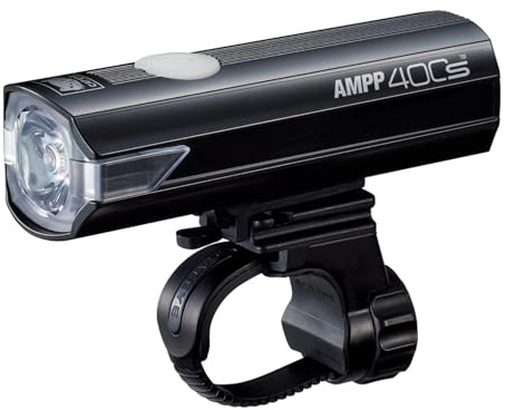 CatEye AMPP 400S Super Bright LED Bicycle Front Lights - OptiCube Technology, IPX4 Waterproof Rated, FlexTight Easy Fit Bracket | USB Rechargeable Bike Light | Front Bike Lights | Bicycle Accessories
