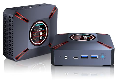 KOOSMILE Mini PC, Mini Computer Intel Core i9-12900HK (14 Kerne, 20 Threads, Bis zu 5.0GHz) 32GB DDR4,Triple-Display,1TB PCIe 3.0 SSD, WiFi 6, BT 5.2 Micro Desktop PC für Büro & Business (32 GB+1 TB)