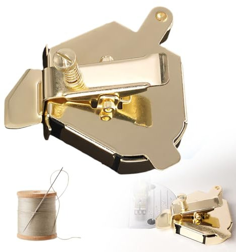 Matame Magnetic Seam Guide, Magnetische Nahtführung,Nähgewichte,Siebte Generation Sechseckiges Multifunktionsgerät Nähzubehör für Nähmaschinen-Multifunktions-Befestigungslehren-Werkzeug (Gold-1)