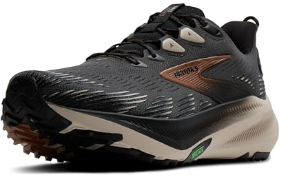 Brooks Ghost Trail - Tenis versátiles para Correr Todoterreno para Hombre para terrenos difíciles, ébano/Negro/Clavo, Talla 13 M