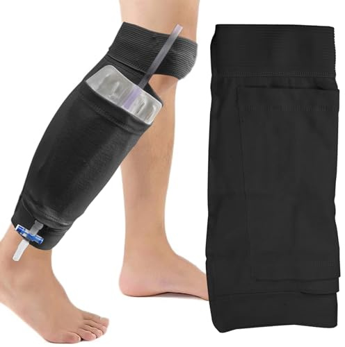 Soporte para bolsa de pierna para catéter, negro extensible bolsa de pierna soporte para incontinencia urinaria catéter accesorios, bolsa de catéter, fijación de mangas de catéter para el drenaje de