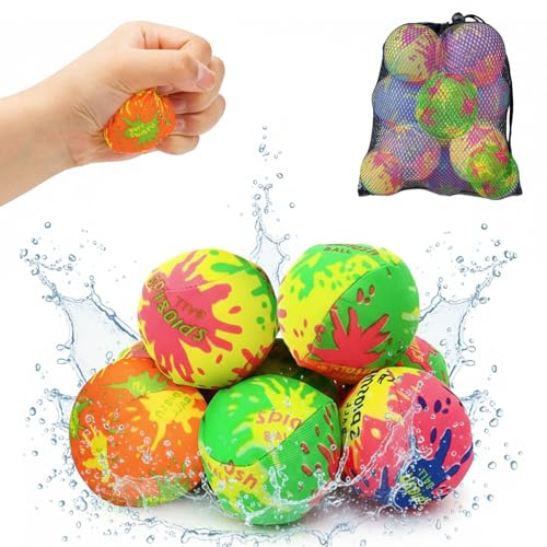 8 piezas Juguetes Playa,Globos De Agua Reutilizables,Pelota Playa,Juguetes Agua, Juegos Para Piscina NiñOs, exterior Juegos Piscina, playa y mar (color aleatorio)