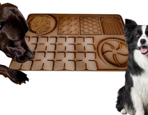 Tappetino per mangiare cibo per cani, per tappetino da leccare,Tappetino per alimenti per alimentazione lenta - da leccare per addestramento in silicone per cani di piccola, media e grande t