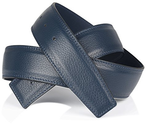 Premium Wendegürtel Navy in Echtleder für Damen & Herren in der Breite 31mm Gürtel in der Farbe Blau 110 cm