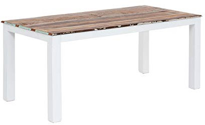 Woodkings Esstisch Perth 180x90, Holz weiß recycelte Hölzer Mehrfarbig Landhausstil Unikat Echtholz modern, Design, Massivholz, Esszimmermöbel, Wohnmöbel