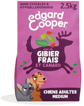 Edgard & Cooper Trockenfutter für ausgewachsene Hunde, ohne Getreide, natürliche Nahrung, 2,5 kg, REH & Ente, frisch, hypoallergen, gesunde Ernährung, schmackhaft und ausgewogen, hochwertige Proteine