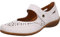 Damen Slipper Sabine 86 von Aco in Weiß aus Echtleder mit Klettverschluss. weiß Gr. 39
