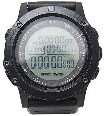 QOTSTEOS Sport-Stoppuhr, professioneller digitaler Schiedsrichter-Timer, tragbare wasserdichte Digitale Schiedsrichter-Uhr mit Nachtlicht-LCD-Display spritzwassergeschützt, für Sporttrainer(Schwarz)