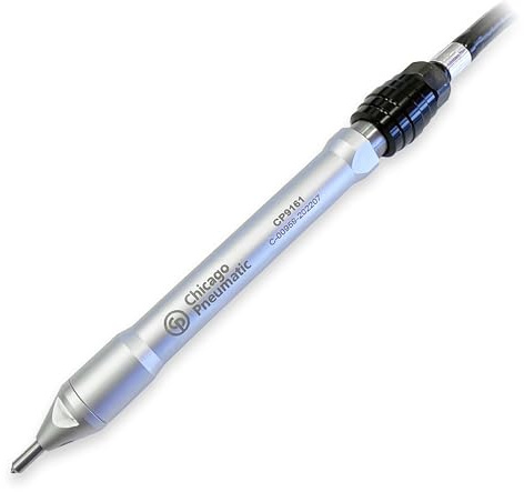 Chicago Pneumatic CP9161 - Engraving Pen Air Scribe with Integrated 6.5 ft (2 m) Hose - 11400 BPM (New Version)