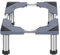 Waschmaschinen Untergestell Verstellbare Rostfreier Waschmaschine Untergestell für Kühlschrank, Waschmaschine, rockner, Gefrierschrank (4 Beine aus Edelstah 18-21cm)
