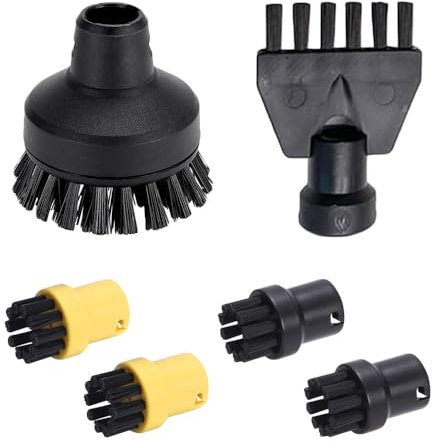 yotutun 6 Stück Zubehör für Kärcher Dampfreiniger, Dampfreiniger Zubehör, Rundbürstenset Kompatibel mit Kärcher Dampfreiniger SC1 SC2 CTK10 SC3 SC4 SC5 SC7, Dampfreinigers Ersatzteile