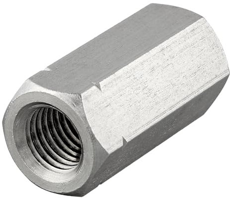 Lot de 10 manchons hexagonaux avec filetage intérieur, Acier inoxydable A2/V2A, Manchons filetés, Manchons de connexion, Écrous d'écartement, Écrous longs (M10 x 25 mm, 10 pièces)