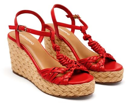 GIOSEPPO CASTINE, Sandali con zeppa Tipo Espadrillas Donna, Rosso, 40 EU, rosso, 40 EU