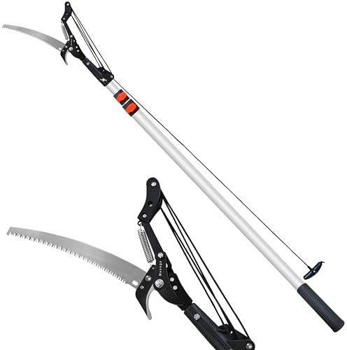 Mesoga Tree Trimmer Pole Saw 4.9-13FT, Tree Pruner Extendable, Long Handle Pruning Shears, Tree Clippers, Branch Cutters, Telescoping Loppers