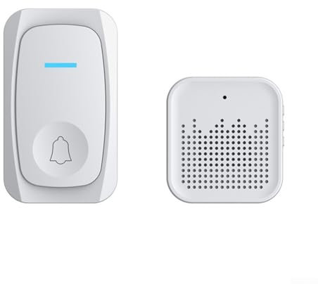Besttoolifes Campanello senza fili, funzionamento senza fili, elettrico con alto volume Smart Home, per anziani, supporta 32 suonerie