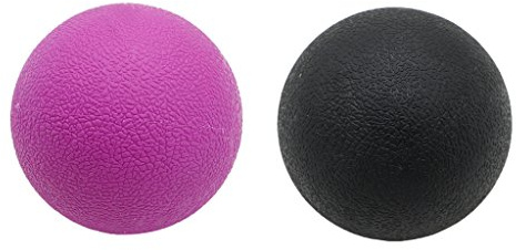 Deep Tissue Lacrosse - Palla da massaggio miofasciale per schiena, colore: nero e viola