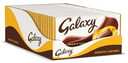 Galaxy Chocolate Bar, Smooth Caramel and Milk Chocolate, 135g, Pack of 24