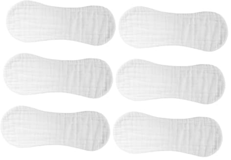 Milisten 6pcs Baby Muslin Burp Cloths and Cotton Diapers Set for Newborns Soft Breathable 100% Cotton Washable Baby Bibs for Drooling and Teething Suitable for and Girls Nursery Use