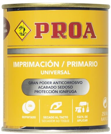 Imprimacion Universal Antioxidante Proa. Gris Medio RAL 7042. 750 ML.