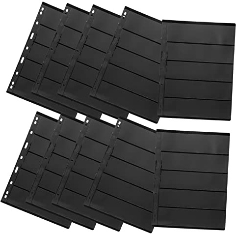 PRETYZOOM Stamp Collection Pet Black Pages 10pcs Loose-leaf Sheets