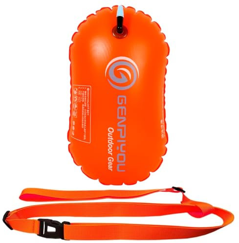 Bouée de Bain, WASAGA Flotteur Gonflable de Remorquage de Natation Sauvage pour Les Sports d'eau Libre Emballant la Formation avec Fortement Évident