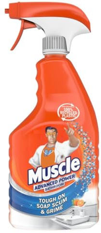 Mr Muscle Advanced Power Bathroom Cleaner Tough On Soap Scum & Grime Mandarin Scent 750ml x 1 with Welari Thank You Card | 1 Pack|