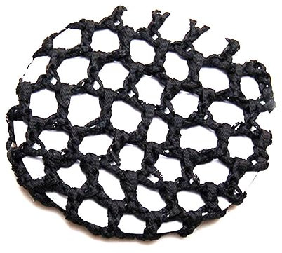 Frauen Nylon Bun Perücken Cap 4pcs elastischer Nylon Haarnetz Häkel Snood Haarnetz Haarzubehör für Frauen Mädchen Ballett Tanz 10 cm Schwarz