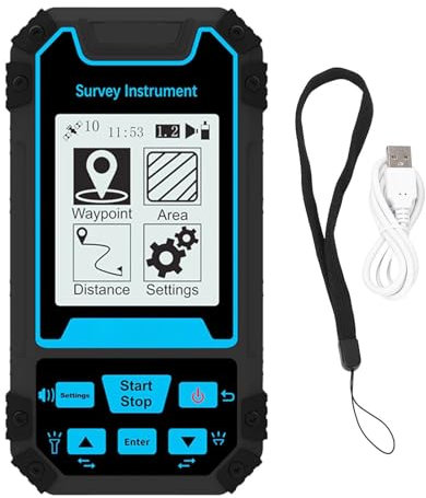 Landflächenmessgerät, 2,8-Zoll-Bildschirm, Tragbares Hand-Landvermessungsgerät mit Flächen- und Entfernungsmessmodi, Hochpräzises GNSS-Empfänger-GPS-Landmessgerät
