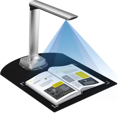 Document Scanner, 10 miljoner pixlar dokumentkamera högupplöst bärbar skanner, A4-skannrar filkort Passigenkänning dokumentskanner,for Teaching Business Meetings
