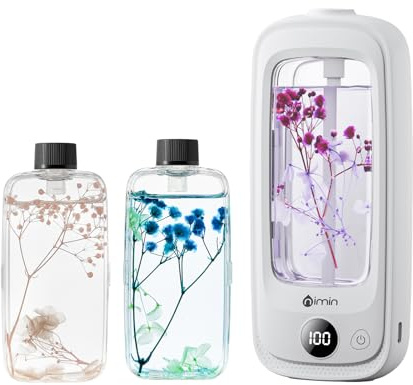 Waterless Essential Oil Diffuser - Aromatherapy Diffuser with 6 Settings & 3 Oils | Automatic Air Freshener for Home, Bathroom, Toilet & Pet Areas