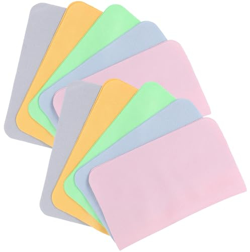 10PCS Microfiber glasses cleaning cloth - Shimmeroo Thick Reusable Soft Lens Cleaning Cloth Mobile Screen Clean Wipes for Eyeglasses Sunglasses Camera Lenses Phone Tablet Screens