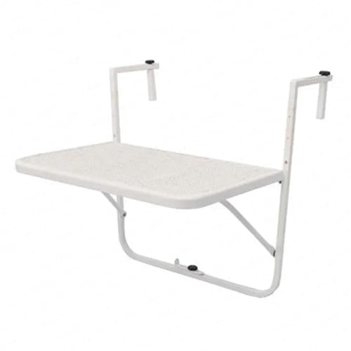 SynapSYA Balkongbord, hopfällbart, utomhus, hängande bord, balkong, räcke, bord, metall, trädgård, fällbar, skrivbord, minivägg, hängande skrivbord (färg 4)