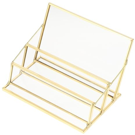 VALICLUD Biglietti da Visita Design Moderno in Vetro Trasparente Porta Rettangolare e Facile da Mantenere Organizer Elegante per Ufficio e Conferenze Aziendali