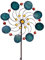 CIM éolienne métallique– Exotic Flower Jade – Ø 34 cm, Hauteur Totale 122 cm – avec Tige en 3 Parties – Rotation Facile