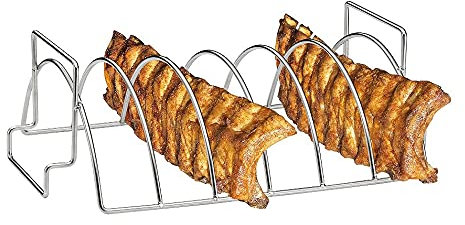 R Supporto per CUOCERE Costine di Carne E ARROSTO per Barbecue in Acciaio Inox KUCHENPROFI Germany