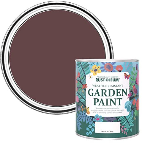 Rust-Oleum Dark Purple Mould Resistant Garden Paint in Matt Finish - Mulberry Street 750ml